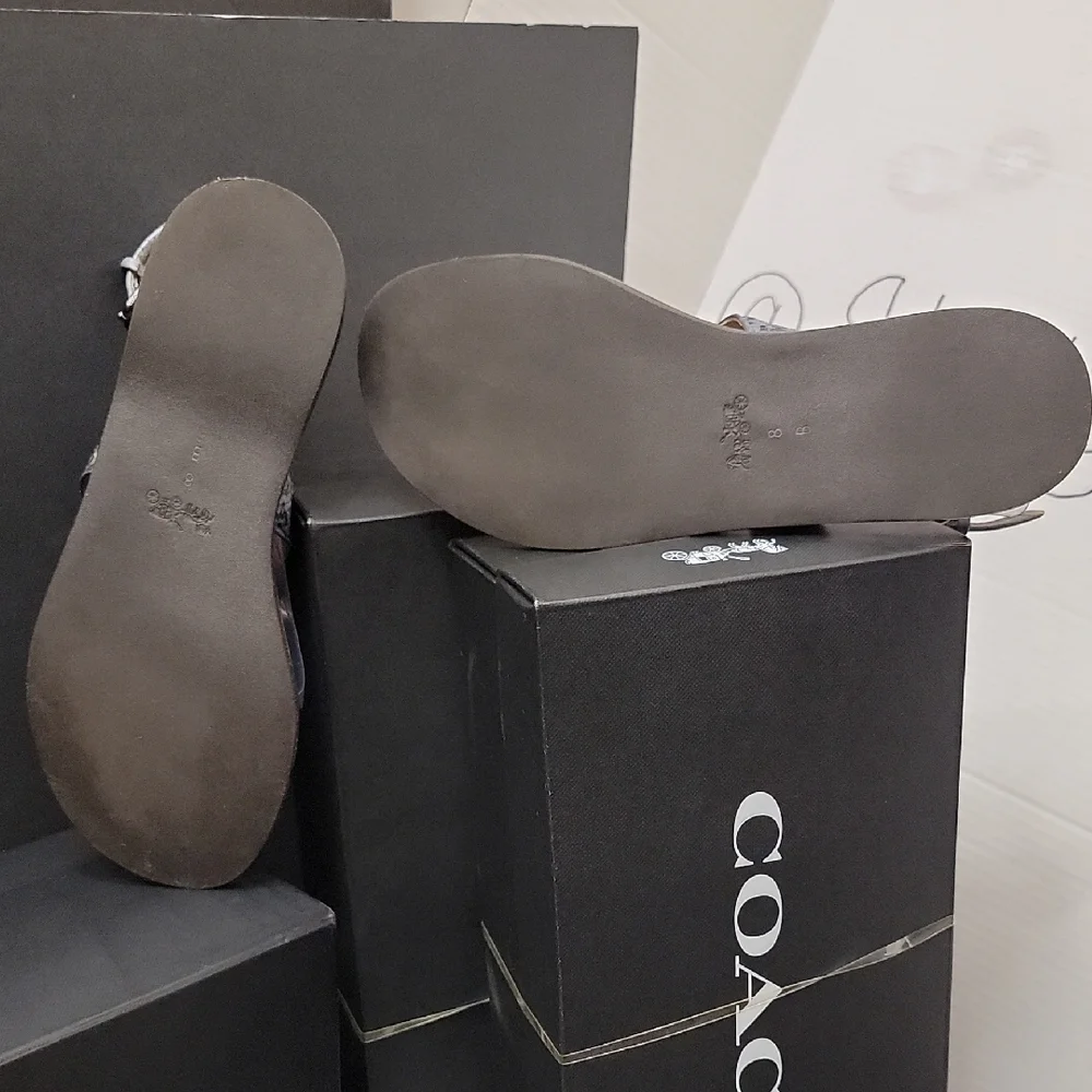 Coach Gracie SWAGGER Blue Snake Skin Sandals No. Q8140 - Picture 8 of 13